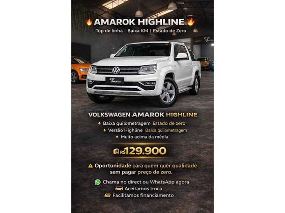 VOLKSWAGEN AMAROK 2.0 HIGHLINE 4X4 CD 16V TURBO INTERCOOLER DIESEL 4P AUTOMÁTICO VOLKSWAGEN AMAROK 2.0 HIGHLINE 4X4 CD 16V TURBO INTERCOOLER DIESEL 4P AUTOMÁTICO